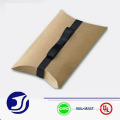 Brown ribbon kraft pillow paper box